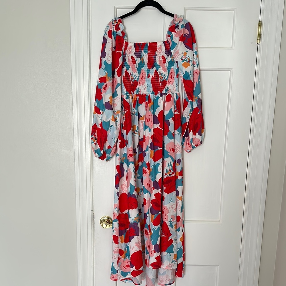 Floral Long Sleeve Maxi Dress